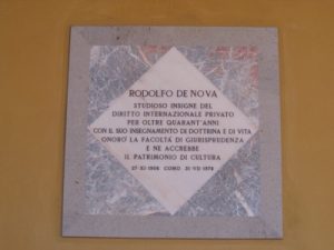 Lapide di Rodolfo De Nova