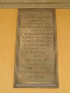 Lapide di Gregorio Fontana