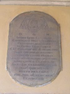 Lapide di Giacomo Siro Castello