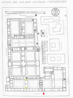 posizione del cortile nella planimetria del Palazzo centrale