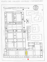 posizione del cortile nella planimetria del Palazzo centrale
