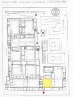 posizione del cortile nella planimetria del Palazzo centrale posizione del cortile nella planimetria del Palazzo centrale