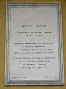 Lapide di Ireneo Sanesi