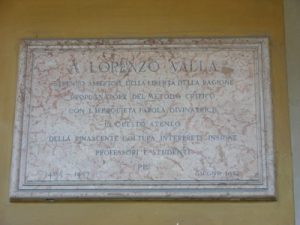 Lapide di Lorenzo Valla