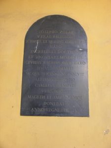 Lapide di Giuseppe Zola